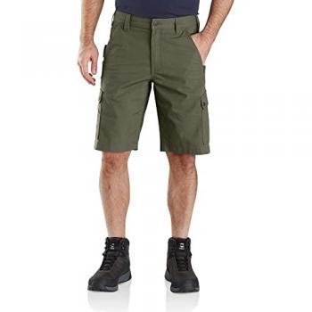 Carhartt Pantalones Cortos Cargo Ripstop Relaxed Fit Verde 33W Hombres Rugged Flex Utility