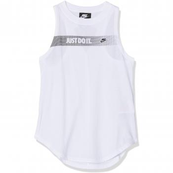 Nike GX Camiseta de Tirantes, Niñas, Negro/Blanco, Medium