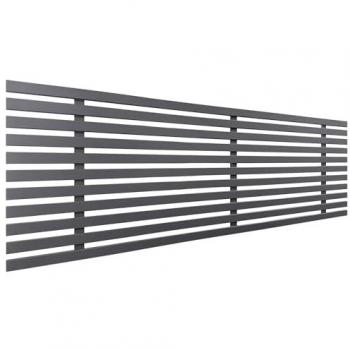 Cabecero de Madera Reciclada DM Estilo Japonés 135x46cm con Herrajes Incluidos - Color Gris Sólido