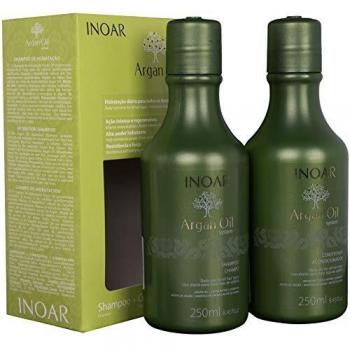 INOAR PROFESSIONAL - Argan Oil Shampoo and Conditioner - The Perfect Combination to Nourish and Repair Damaged, Dry, and Stressed Hair Types