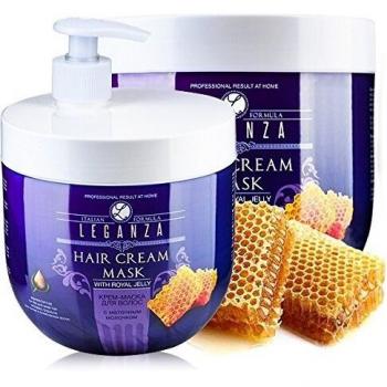 Máscarilla crema para el cabello con jalea real leganza