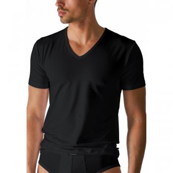 Camiseta de Cuello en V Mey Dry Cotton Negra para Hombre XL