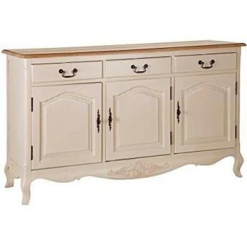 Aparador Beige y Natural cabriolé con Tallado de Madera de 148x45x59 cm - LOLAhome