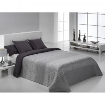 Reig Martí Belice - Juego de funda nórdica jacquard, 3 piezas, para cama de 135 cm, color marrón