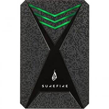 SureFire Hard Drive 2.5 Gaming I 2 TB I Negro I Disco Duro Externo I Adaptador USB-C I Windows & MacOSx I iluminación LED RGB I hasta 140MB/s I PC & Playstation & Xbox I Powered by Verbatim