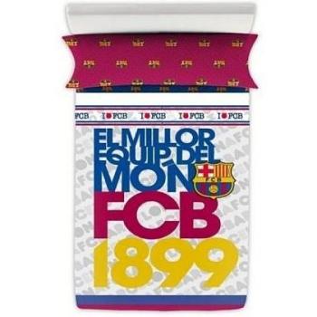 FC Barcelona Juego de Sábanas Escudo Gris / Granate Cama 90