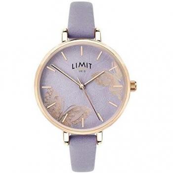 Ladies Secret Garden Purple Butterfly Rose Gold Plated Watch