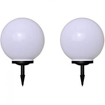 Sonata Garden Solar Lamps with Stake, 2 pcs, LED, 40 cm, with Anchor for Soil