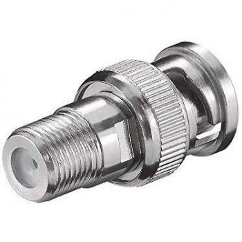 F to BNC Adapter: F-Female to BNC-Male Zinc Connector