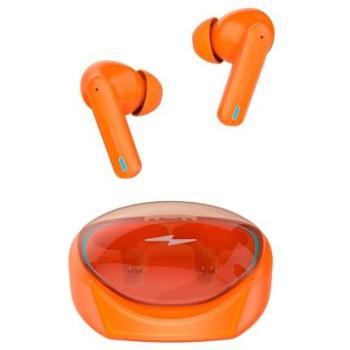 Auriculares Inalámbricos Flybuds ENC Bluetooth 5.3 - Naranja con Estuche de Carga y Sonido Premium para Deporte