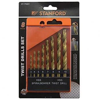 Stanford - Brocas Acero HSS 3-10 mm, Juego 8