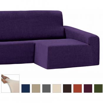 Eiffel Textile Adaptable Lavable Funda Brazo, Poliéster, Morado, Chaise Longue Largo Derecha
