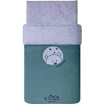 Funda Nordica para Cuna de 70 Bear Mint de Petit Praia