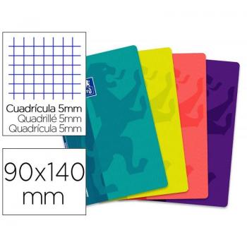 Libreta escolar Oxford tapa flexible Optik Paper OpenFlex 48 hojas 90 gr 90 x 140 mm cuadro 5 mm colores surtidos