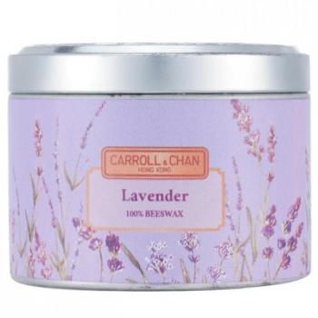 Lavender 100% Beeswax Tin Candle (8x6 cm) - Carroll & Chan