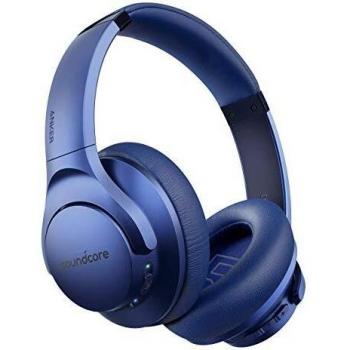 Soundcore Life Q20 Auriculares Bluetooth, cancelación de Ruido Activa híbrida, 30 Horas de reproducción, Audio de Alta resolución, Auriculares inalámbricos sobre los oídos, Viajes, Trabajo, Tren