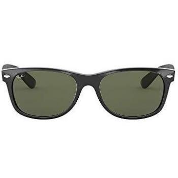 Ray-Ban Unisex's New Wayfarer Classic RB 2132 Sunglasses, Black with G-15 Lenses, 58