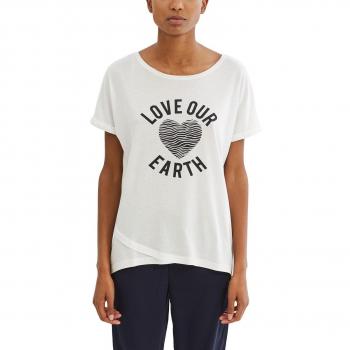 edc by ESPRIT 037cc1k019, Camisa Manga Larga para Mujer, Blanco