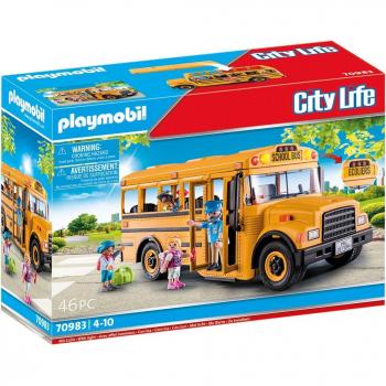 PLAYMOBIL City Life 70983 School Bus with Lights and Stop Sign