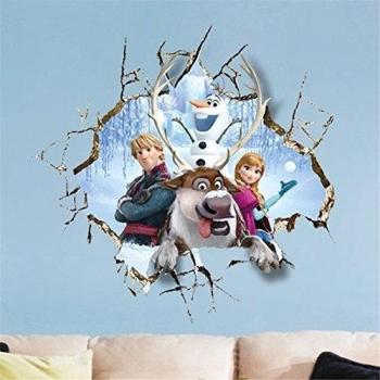 KK-Go Arte de la historieta congelado Anna removible Wall Decal Sticker 60 * 60cm