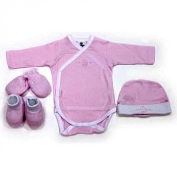 Cambrass 16779 - Juego de 4 Piezas para recién Nacidos, Talla 52 cm, Color Rosa