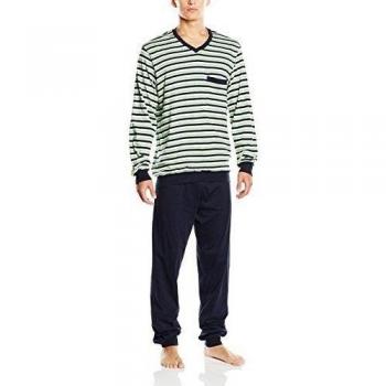 Schiesser Anzug Lang - Pijama de dos piezas para hombre, color grün 700, talla L
