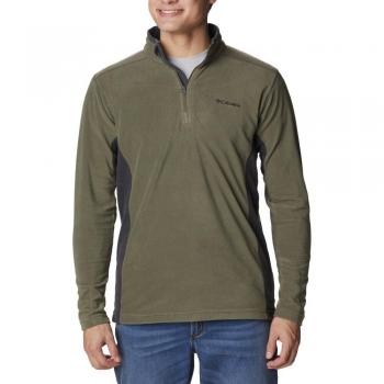 Forro polar Columbia Klamath Range II Half Zip para hombre en verde bosque, talla L