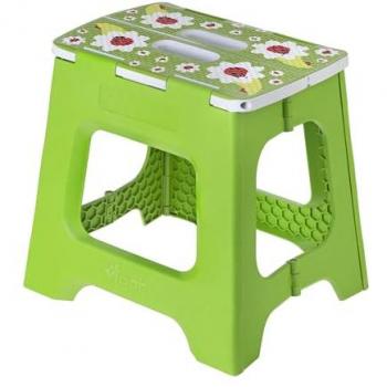 Taburete Plegable Compacto de 32 cm - Resistente, Portátil y Elegante - Ideal para Espacios Pequeños, Camping y Uso Infantil - Soporta Hasta 150 Kg - Fabricado con Plástico Reciclado
