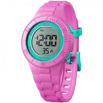 Ice-Watch Digital Child's Watch - Pink Turquoise, Polyamide, Small (Model 021275)