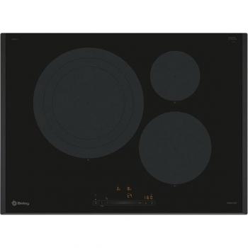 Placa de Inducción Balay 3EB977LH de 71 cm con 3 Zonas de Cocción y Potencia de 7400 W en Color Antracita