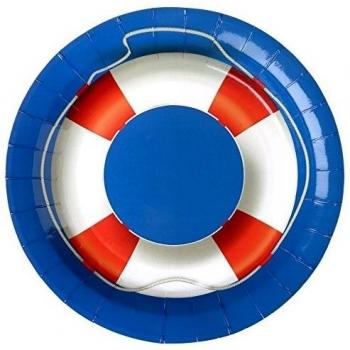 SANTEX 4799-99, Sachet de 10 assiettes de 22,5 cm Vacances