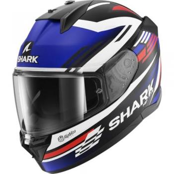 Casco Integral Shark D-Skwal 3 Firstlap Negro Mate Azul Rojo Talla S