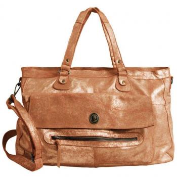 PIECES - Totally Royal Cuero Bolso - Gold