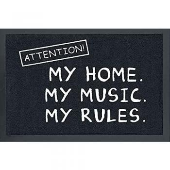 Close Up Z865085 1012504910 Attention Home Music. My Rules - Felpudo