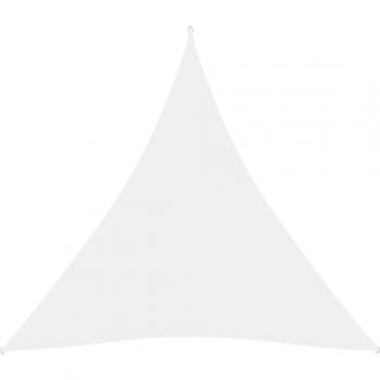 Toldo de vela triangular de tela oxford blanco 3,6x3,6x3,6 m