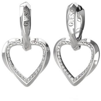 Pendientes de Acero Inoxidable para Mujer Guess JUBE04617JWRHT-U con Diseño de Corazón en Plata
