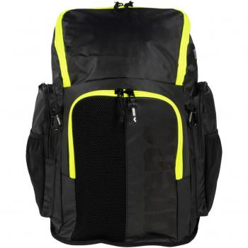 Mochila Arena Spiky III - 45L Humo/amarillo, capacidad de 45 litros, diseño en color humo y amarillo, ideal para nadadores y deportistas acuáticos