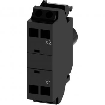 Bloque de luces LED verde Siemens 3SU1401-1BF40-3AA0, 230 V AC, conexión por lengüeta ascendente