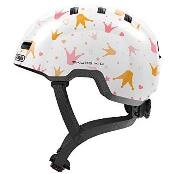 Abus Skurb Kid White Crowns Bicycle Helmet for Children, Size S (Head Circumference 45-50 cm)