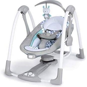 Balancín portátil automático Ingenuity Raylan, motor silencioso, 12 melodías