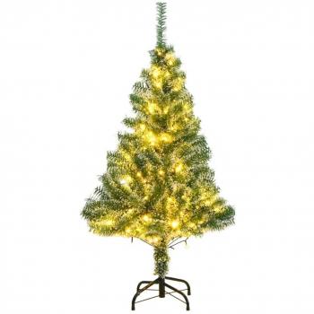 Flocked Snow Artificial Christmas Tree with 150 LEDs - 120 cm (47.2)