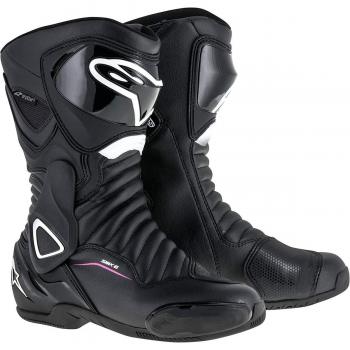 Alpinestars Stella SMX-6 V2 Drystar Women's Motorcycle Boots Black-White-Fuchsia