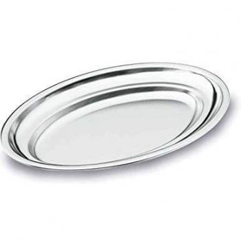 Lacor Fuente Oval, Acero, Plateado, 50x31 cm