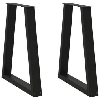 V-Shape Coffee Table Legs 2 pcs Black 50x(72-73) cm Steel