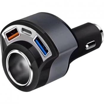Cargador Rápido Mini USB Tipo C para Coche QC 3.0 para iPhone, Samsung y Xiaomi