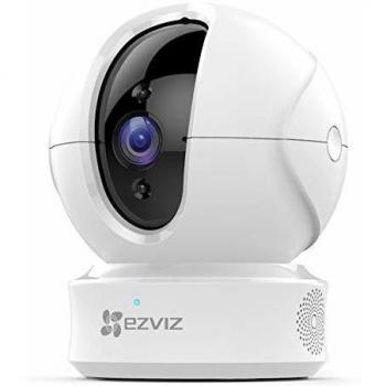 EZVIZ Cámara de vigilancia WiFi interior 1080p PTZ cámara de Seguridad con visión nocturna auto seguimiento de movimiento monitor de bebé, audio bidireccional funciona con Alexa WiFi 2.4G Modelo CTQ6C