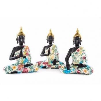 Figura Buda Sentado - Modelo Floral