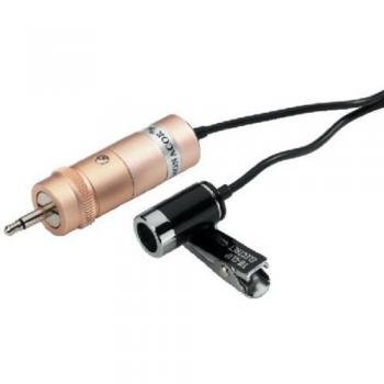Micrófono de solapa electret Monacor ECM-3003 con conector Jack de 3.5 mm