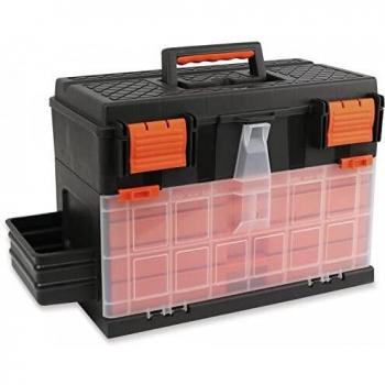 HTI-Living 08625 Caja Herramientas con Cajones , Negro/Naranja, 45 x 26 x 32 Cm
