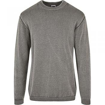 Urban Classics Washed Asphalt Pullover - Grey XL - 60% Cotton, 40% Polyester